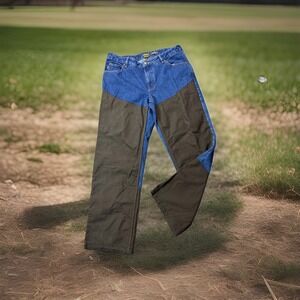 Cabelas Jeans Mens 34x30 Brown Roughneck Double Knee Workwear Utility Canvas